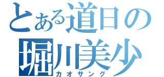 とある道日の堀川美少年（カオサング）