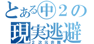 とある㊥２の現実逃避（２次元非難）