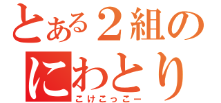 とある２組のにわとり（こけこっこー）