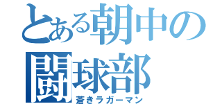 とある朝中の闘球部（蒼きラガーマン）