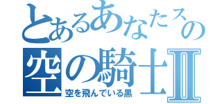 とあるあなたスカイでブレークの空の騎士Ⅱ（空を飛んでいる黒）