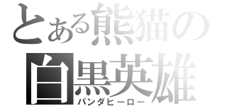 とある熊猫の白黒英雄（パンダヒーロー）