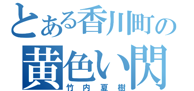 とある香川町の黄色い閃光（竹内夏樹）