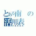 とある南の活用表（不規則動詞）