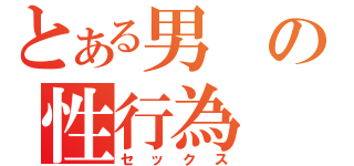 とある男の性行為（セックス）