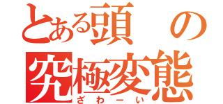 とある頭の究極変態（ざわーい）