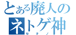 とある廃人のネトゲ神（セタノ）