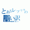 とあるレプリカの言い訳（俺は悪くねぇっ！）