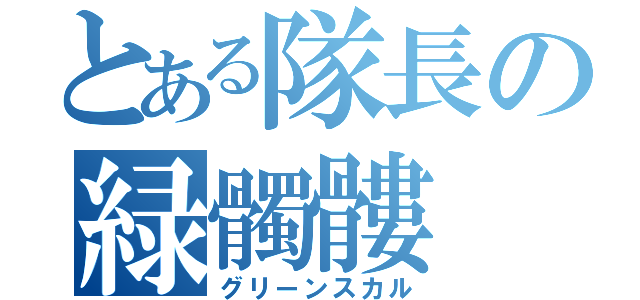 とある隊長の緑髑髏（グリーンスカル）