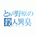 とある野原の殺人異臭（くつした）