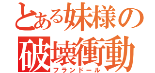 とある妹様の破壊衝動（フランドール）