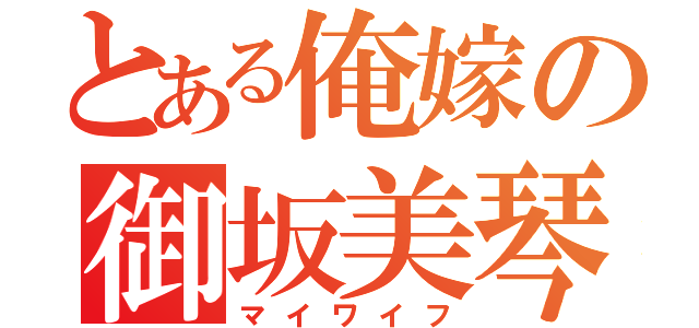 とある俺嫁の御坂美琴（マイワイフ）