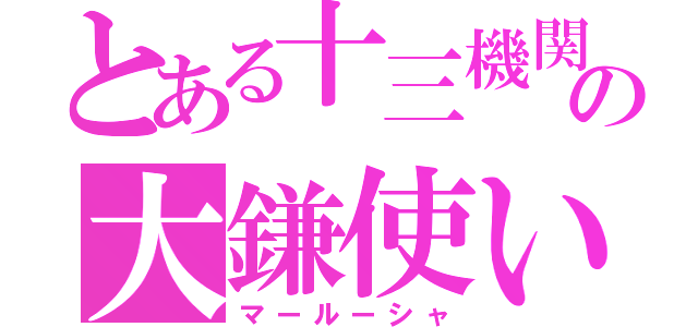 とある十三機関の大鎌使い（マールーシャ）