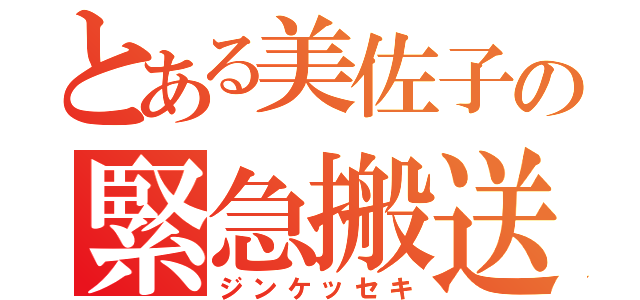 とある美佐子の緊急搬送（ジンケッセキ）