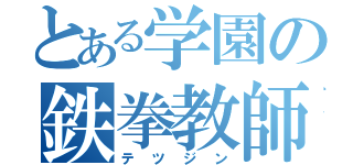 とある学園の鉄拳教師（テツジン）