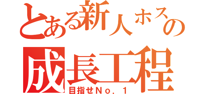 とある新人ホストの成長工程（目指せＮｏ．１）