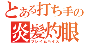 とある打ち手の炎髪灼眼（フレイムヘイズ）