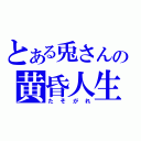 とある兎さんの黄昏人生（た　そ　が　れ）