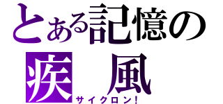 とある記憶の疾　風（サイクロン！）