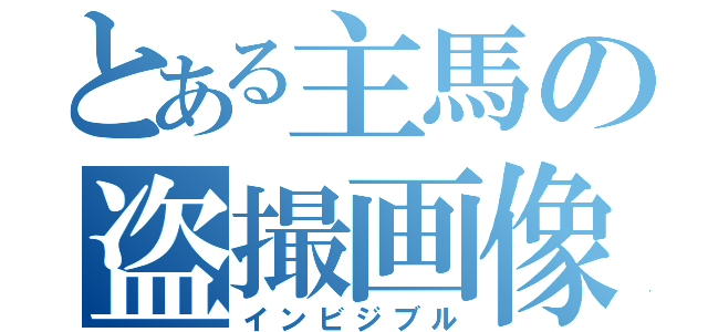 とある主馬の盗撮画像（インビジブル）