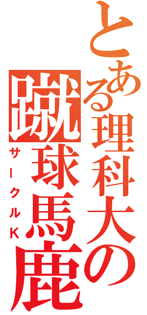 とある理科大の蹴球馬鹿（サークルＫ）