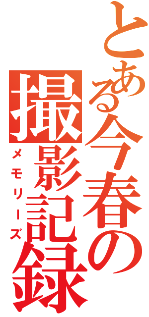 とある今春の撮影記録（メモリーズ）