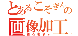 とあるこそぎんの画像加工（初心者です）