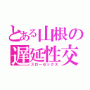 とある山根の遅延性交（スローセックス）