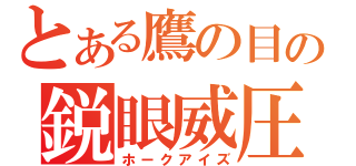 とある鷹の目の鋭眼威圧（ホークアイズ）