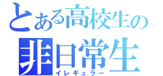 とある高校生の非日常生活（イレギュラー）