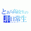 とある高校生の非日常生活（イレギュラー）