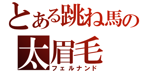 とある跳ね馬の太眉毛（フェルナンド）