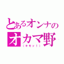 とあるオンナのオカマ野郎（（キモッ！））