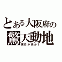 とある大阪府の驚天動地（裏目か表か？）