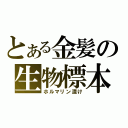 とある金髪の生物標本（ホルマリン漬け）