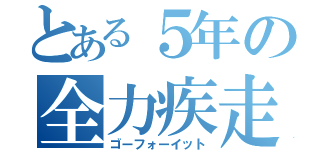 とある５年の全力疾走（ゴーフォーイット）