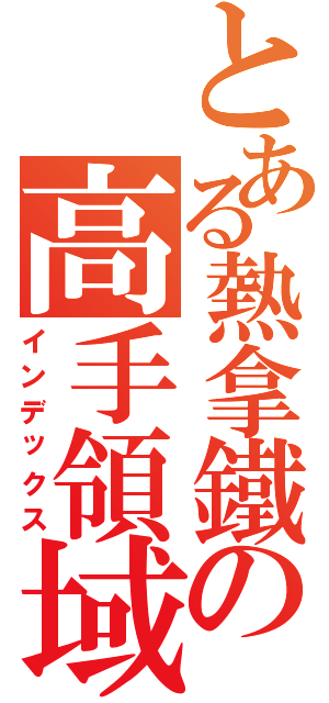 とある熱拿鐵の高手領域（インデックス）