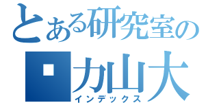 とある研究室の压力山大（インデックス）