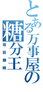 とある万事屋の糖分王（坂田銀時）