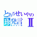 とあるせいやの珍発言Ⅱ（空のない街）