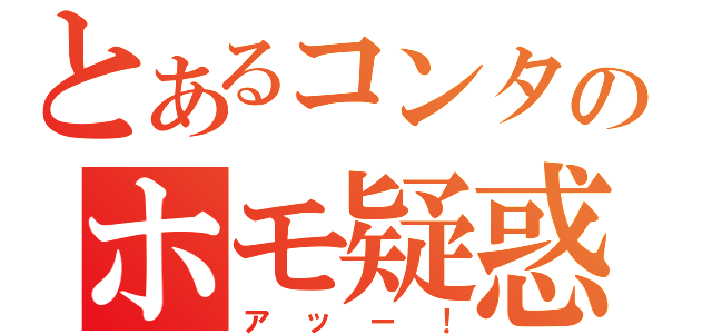 とあるコンタのホモ疑惑（アッー！）