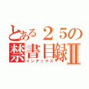 とある２５の禁書目録Ⅱ（インデックス）