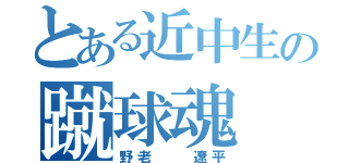 とある近中生の蹴球魂（野老  遼平）