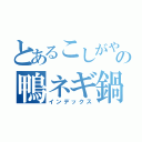 とあるこしがやの鴨ネギ鍋（インデックス）