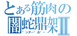 とある筋肉の闇蛇鼎架Ⅱ（㋐ンダー㋢ゐ㋕ー）