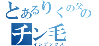 とあるりくの父のチン毛（インデックス）