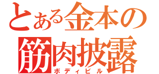 とある金本の筋肉披露（ボディビル）