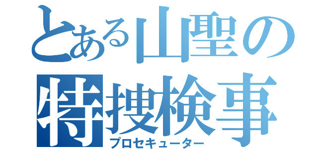 とある山聖の特捜検事（プロセキューター）