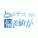 とあるテストの偏差値が３０点台（靏）