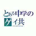 とある中学のゲイ共（リアルにいるのよクラスにいっぱい）